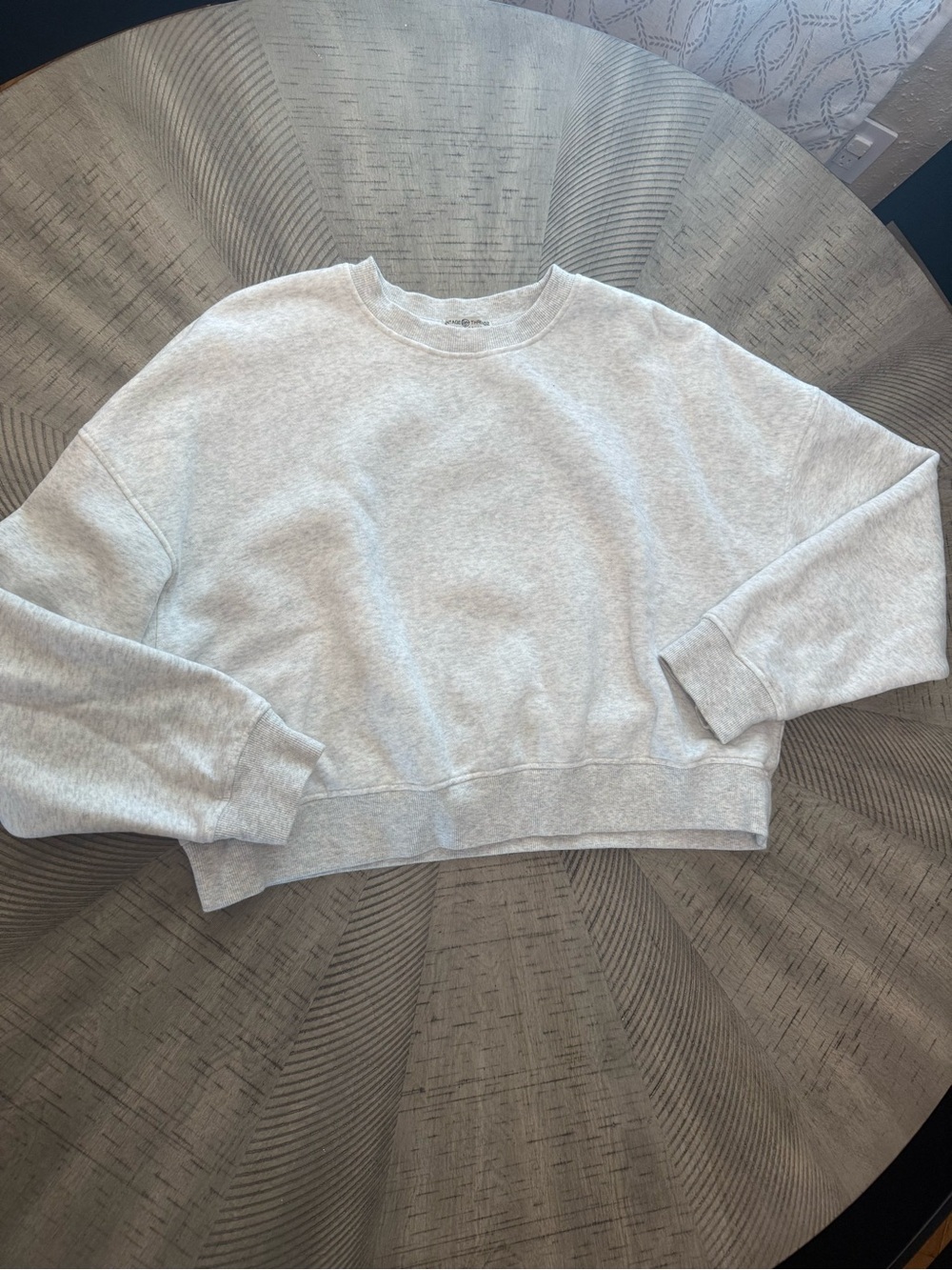 Relaxed Crewneck Sweatshirt - Light Gray